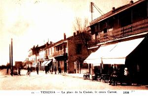 Tebessa - Place de la Casbah et Cours Carnot - 1938